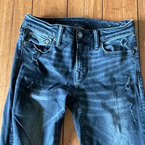 American Eagle distressed black jeans 30X34